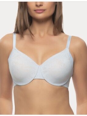 Paramour Women's Jessamine Unlined Side Smoothing Minimizer Bra - Skyway